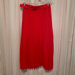 Like New Pleated Alpha & Omega Belted Skirt